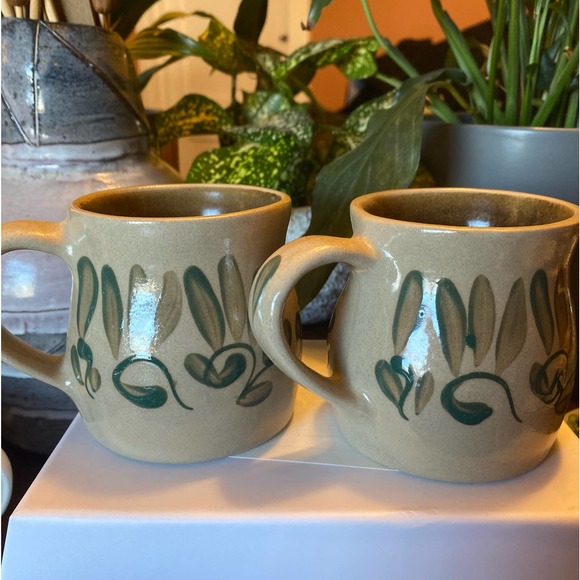 BBP Beaumont Brothers Potters Set of 2 Mugs Salt Glazed - Picture 1 of 5